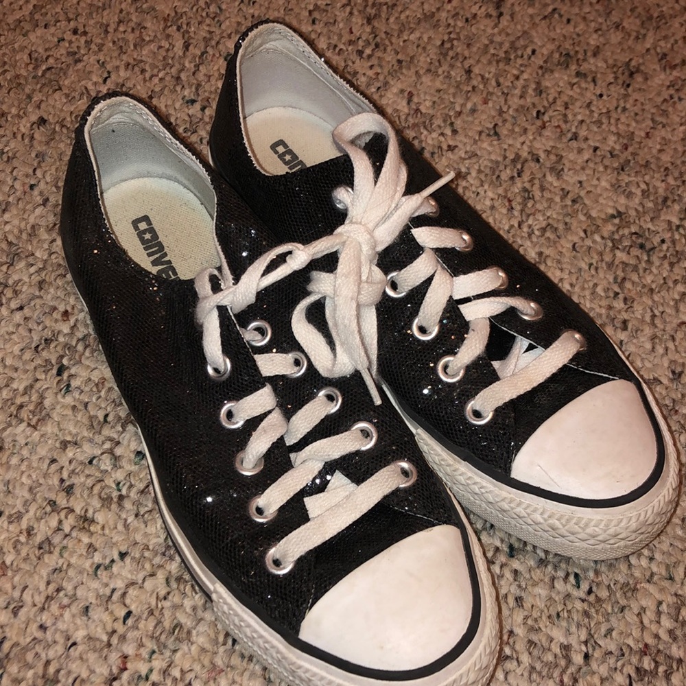 black sequin converse